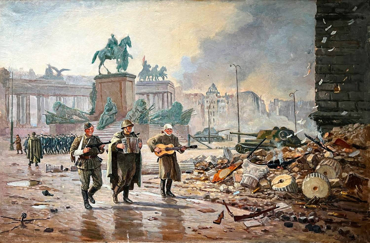Русские войска взяли берлин в ходе. Взятие Берлина 1945. Берлин взятие Рейхстага. Штурм Берлина 1945 живопись.
