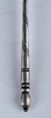 Ложка для варенья с витой ручкой и растительным декором. Россия, вторая - третья четверть XIX века.