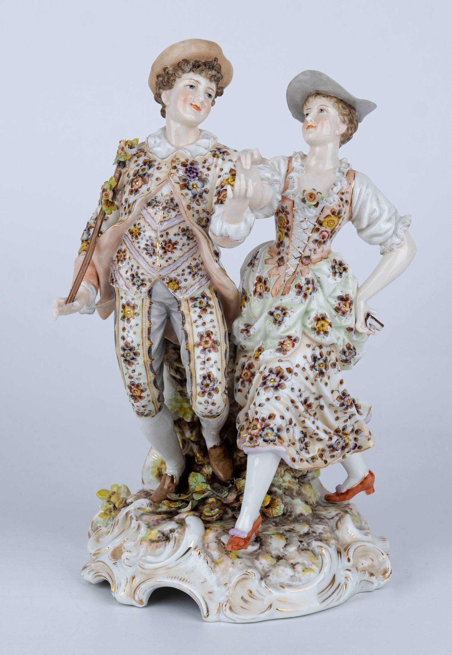 Скульптура «Кавалер и дама в танце». Германия, нач. XX века.