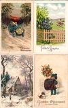 54 поздравительные открытки. Зап. Европа, первая половина XX века.