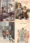 9 художественных поздравительных открыток периода Великой Отечественной войны. 1940-е годы.