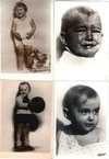 19 фототкрыток «Дети» (в том числе 17 фотооткрыток из «Детской серии» (фотограф М. Гершман)). СССР, 1930-е годы.