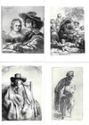 Серия (12 карточек) «Рембрандт. 12 офортов» (М.-Л., 1937).