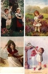 45 открыток «Дети». Россия, СССР, Зап. Европа (преимущественно), первая треть XX века.
