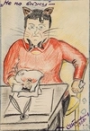 Ботвинник С.И. 9 листов карикатур. 1937 - 1939 годы.