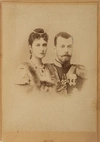 Кабинетная фотография императора Николая II и императрицы Александры Фёдоровны. Нач. XX века.