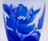 Ваза в стиле «Галле» из синего накладного стекла. СССР, середина XX века.