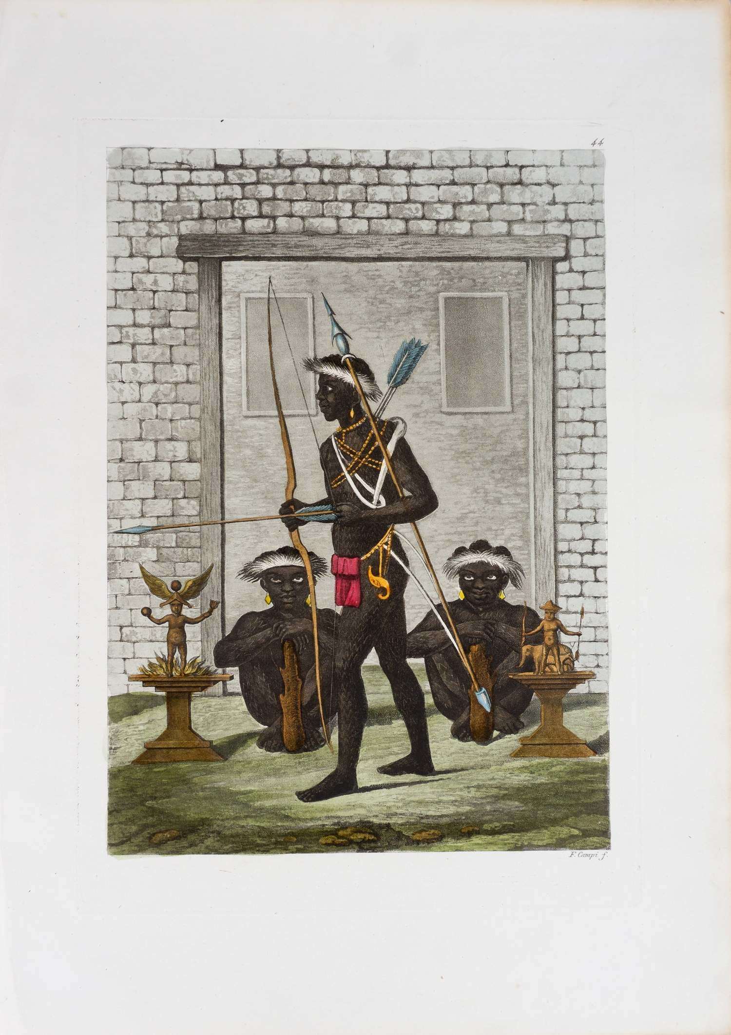 Кампи Ф. Воины племени конго охраняют дворец правителя. 1820-е годы.