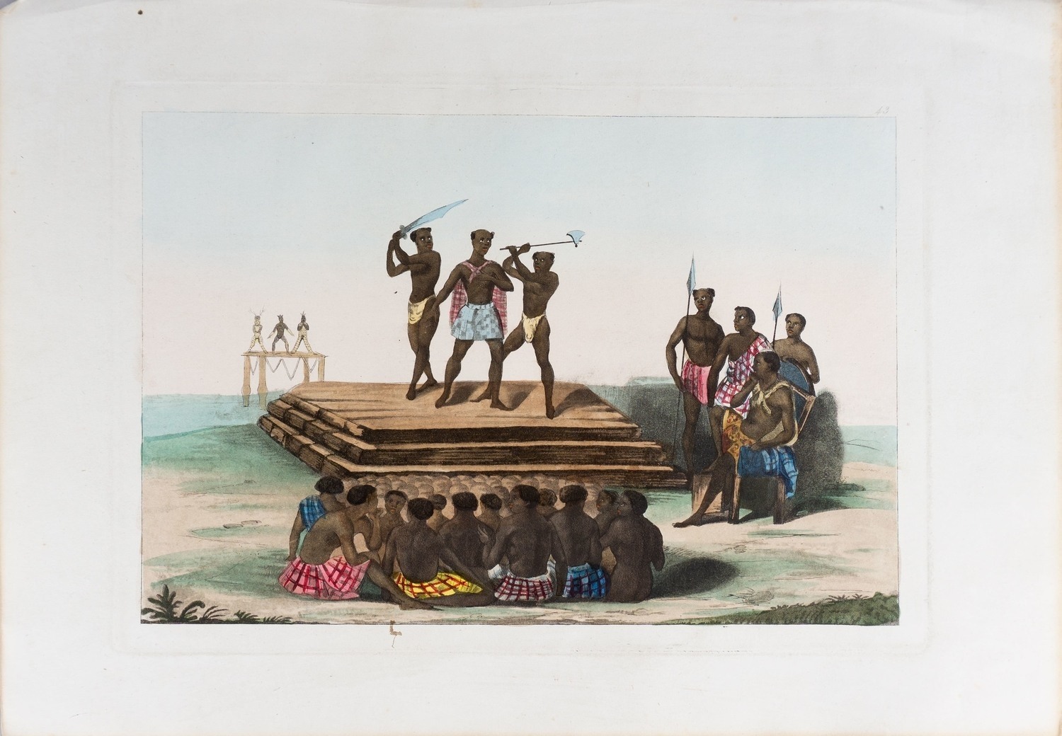Неизвестный художник. Италия. Человеческое жертвоприношение в Касанге. 1820-е годы.