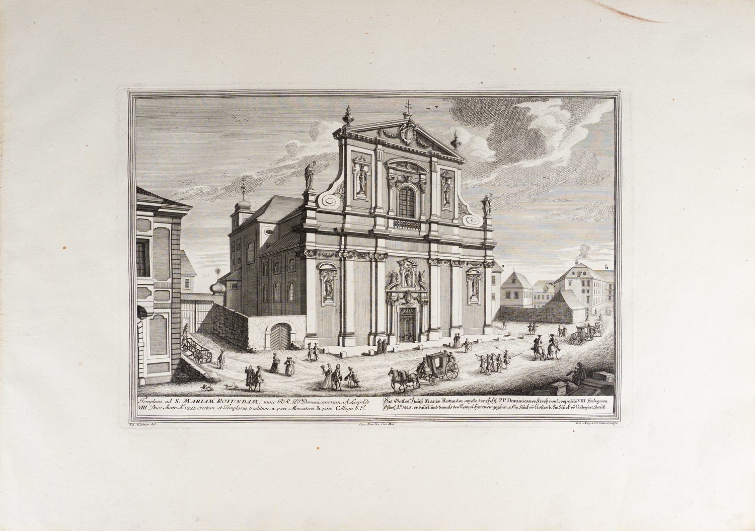 Клейнер Саломон. Церковь Святой Марии Ротонда (Доминиканская церковь) в Вене. Издание Иоганна Андреаса Пфеффеля, 1720-е - 1730-е годы.