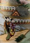 Ваза «Гейши у бурной реки». Япония, Сацума, конец XIX - начало ХХ века.