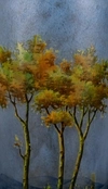 Ваза для цветов «Пейзаж с деревьями и горами».<br>Франция, фирма Daum Nancy, 1900-1905 гг. Из коллекции Е.В. Гельцер.