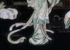 Шкатулка «Две девушки в саду», инкрустация перламутром. Китай, середина ХХ века.