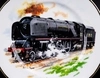 Декоративная тарелка с локомотивом. Великобритания, 1980-ые годы.