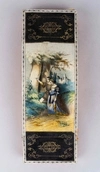 Серебряный набор «Эгоист» в футляре с галантными сценами. Австрия, середина XIX века.