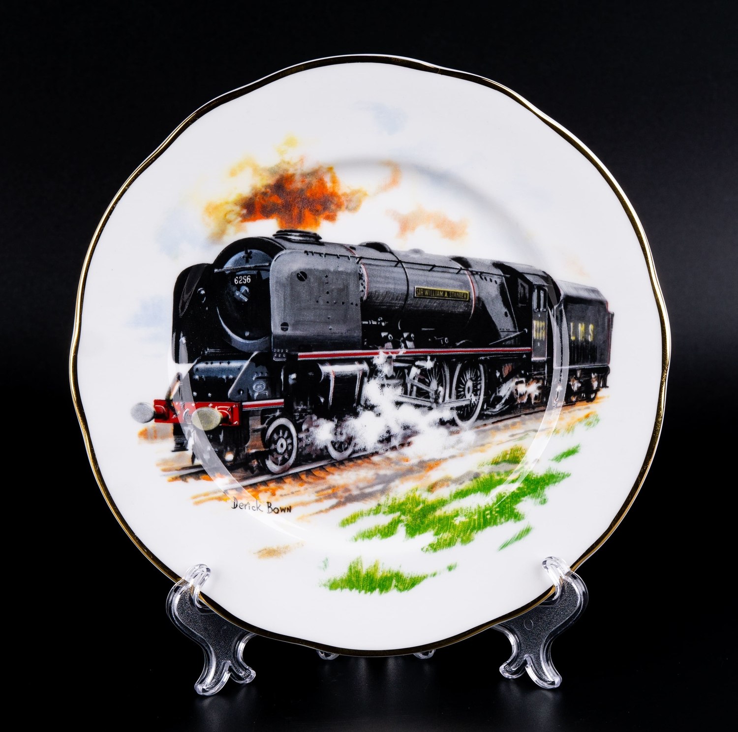 Декоративная тарелка с локомотивом. Великобритания, 1980-ые годы.