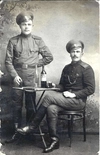 Фотография (формата открытки) «Военные». Россия, нач. XX века.