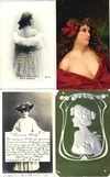 Более 90 открыток «Образ женщины» в альбоме. Россия, СССР, Зап. Европа, Япония, Сев. Америка, 1900-е - 1920-е годы.