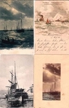 Более 60 открыток «Корабли» в альбоме. Россия, СССР, Зап. Европа, Япония, Сев. Америка, 1900-е - 1970-е годы.