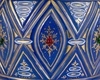 (Богемия). Графин огромный синего стекла с росписью  в персидском стиле. <br>Богемия, середина  XIX века.