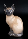 Статуэтка «Сиамский кот».  Дания, Royal Copenhagen, скульптор Th. Madsen, 1969-1974.