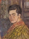 Иванов Валентин Павлович. Пейзаж с ручьём (на обороте - Мужской портрет. 1960-е годы.