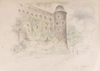 Ротач Александр Лукич. Вид на Райскую башню Выборгского замка. 1950-е годы.