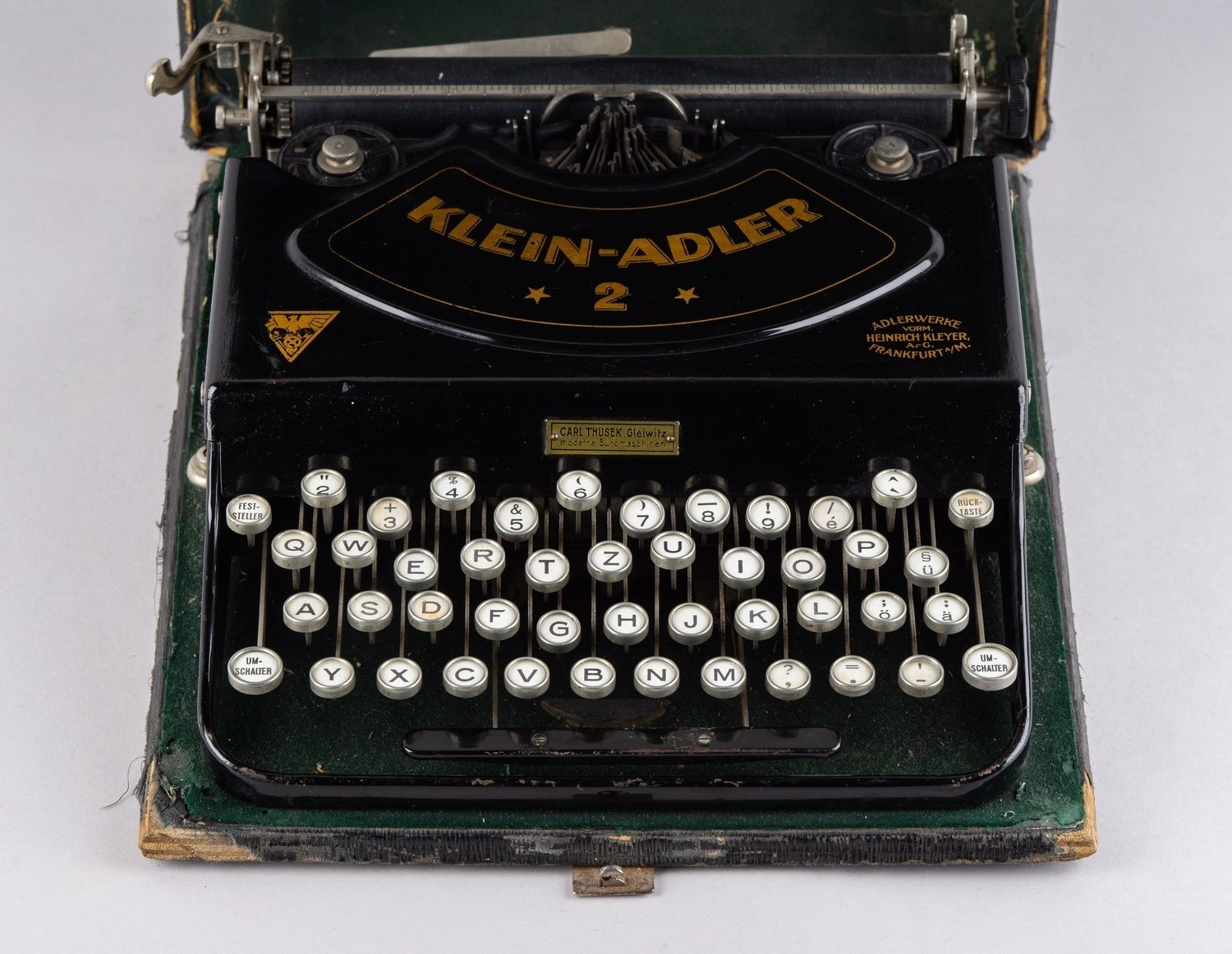 Машинка печатная портативная «Klein-Adler 2», Германия, 1930-е годы.<br>