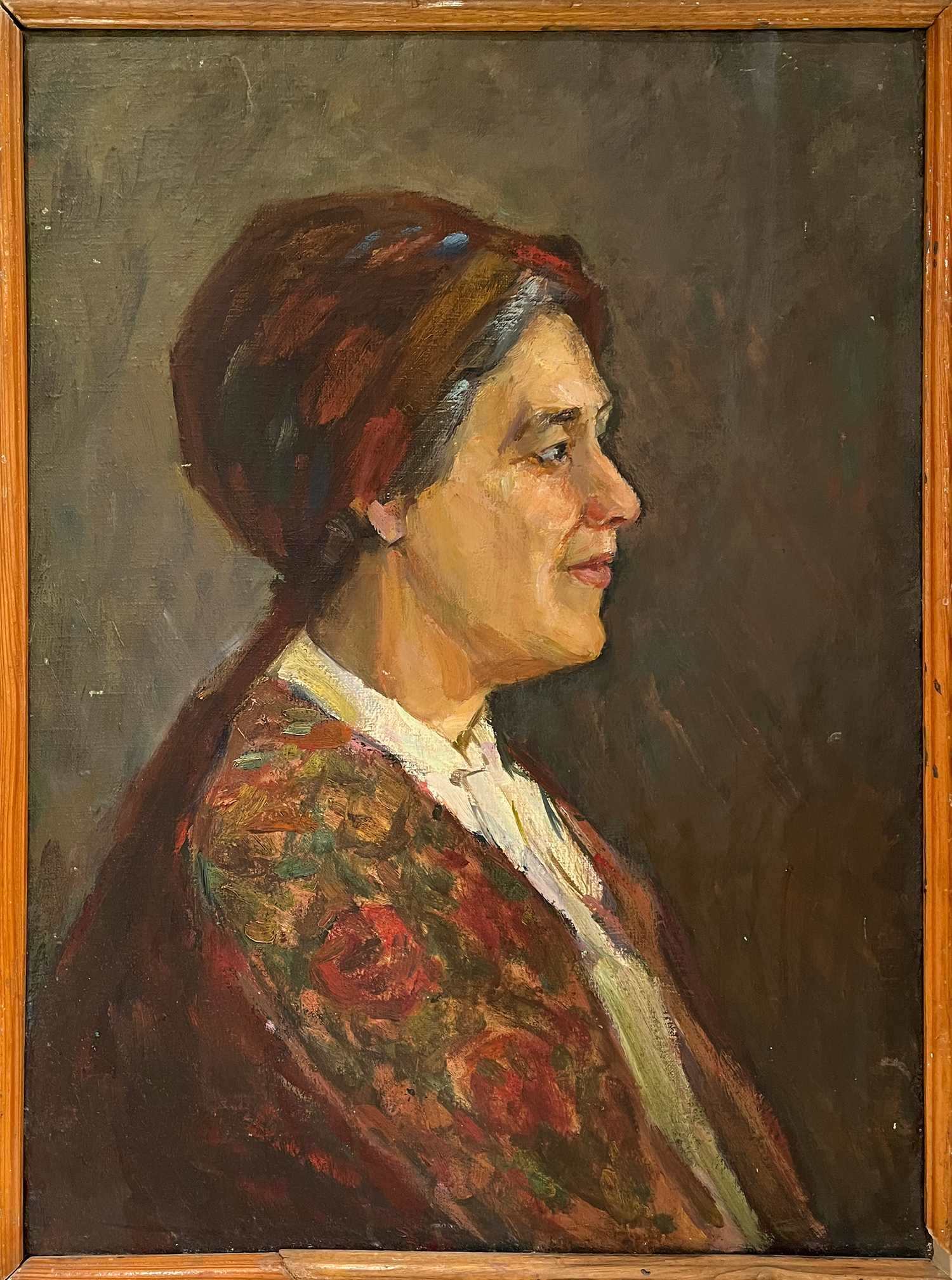 Антипов Николай Григорьевич. Портрет пожилой женщины. 1970-е годы.