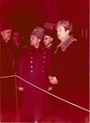 2 фотографии «Юрий Алексеевич Гагарин и Ростислав Аполлосович Беляков во время посещения первым советским космонавтом ОКБ-155». 1967.
