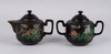 Чайный набор на 6 персон с росписью в виде цветов и бабочек.<br>Вьетнам, середина ХХ века.