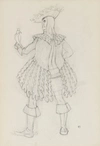 Неизвестный художник. Три театральных эскиза костюмов послов к постановке спектакля «Мария Стюарт» Ф. Шиллера. 1970-е.