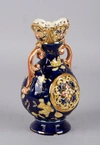 Парные вазочки и конфетница с кобальтом и росписью золотом.<br>Германия, середина ХХ века.