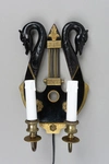 Лампа-подсвечник в виде лиры.<br>Западная Европа, вторая половина XIX века.
