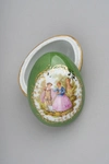 Шкатулка для ювелирных изделий в форме яйца. Франция, Лимож, вторая половина XX века.