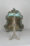 Серебреное бронзовое зеркало в стиле барокко.<br>Франция, вторая половина XIX века.