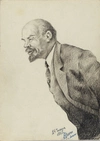 Цыбин Борис Александрович. Два рисунка В.И.Ленин и Л.Н.Толстой. 1963-1965.