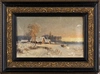 Белоусов Иосиф Васильевич.<br>Лунная ночь.<br>Зимний пейзаж с тройкой. 1893.