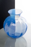 Ваза опалового стекла в форме шара небесно-голубого цвета.<br>Западная Европа, вторая половина ХХ века.