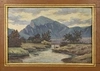 Неизвестный художник (Коньков по подписи). Река у гор. 1946.