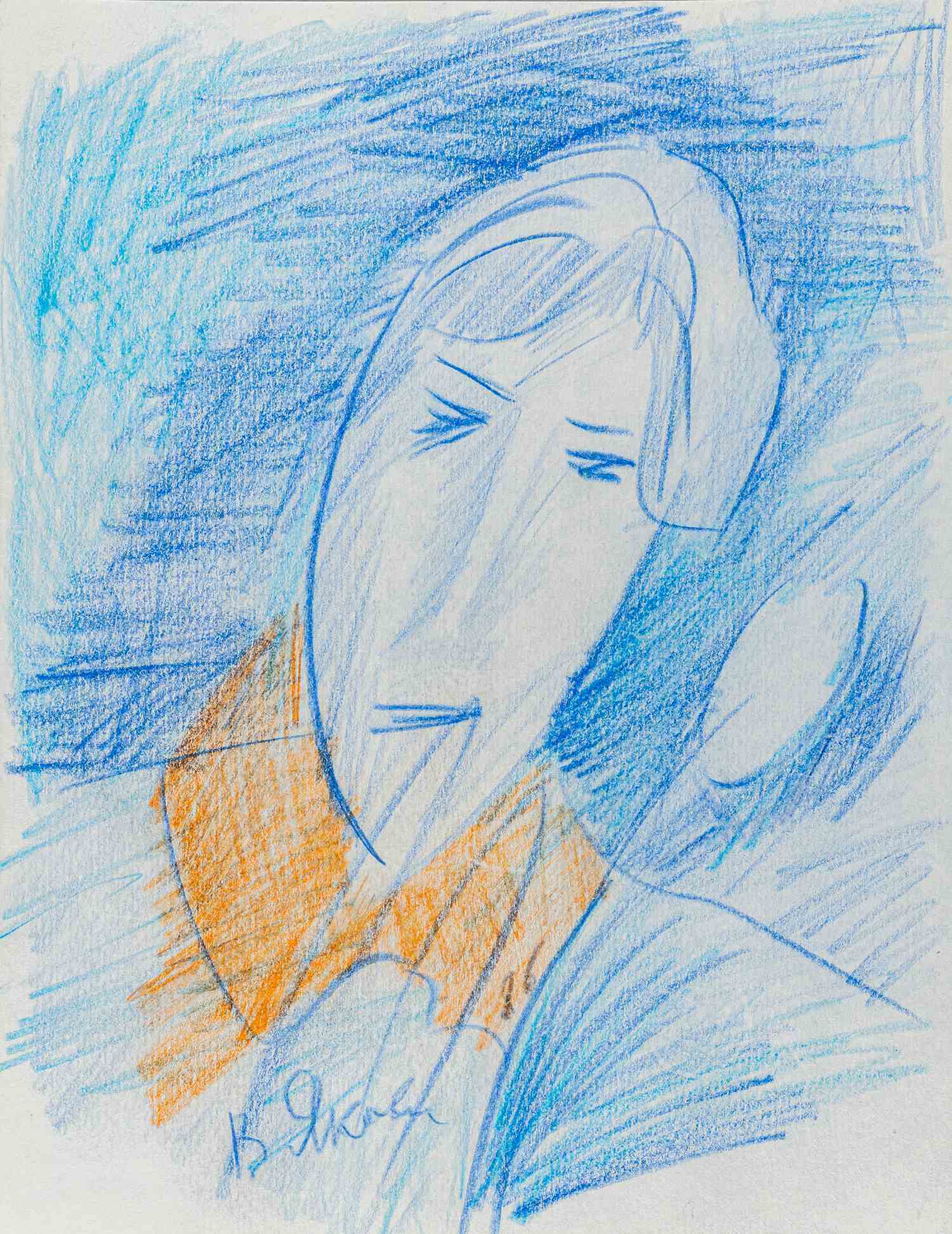 Яковлев Владимир Игоревич. Синий портрет. 1980-е годы.