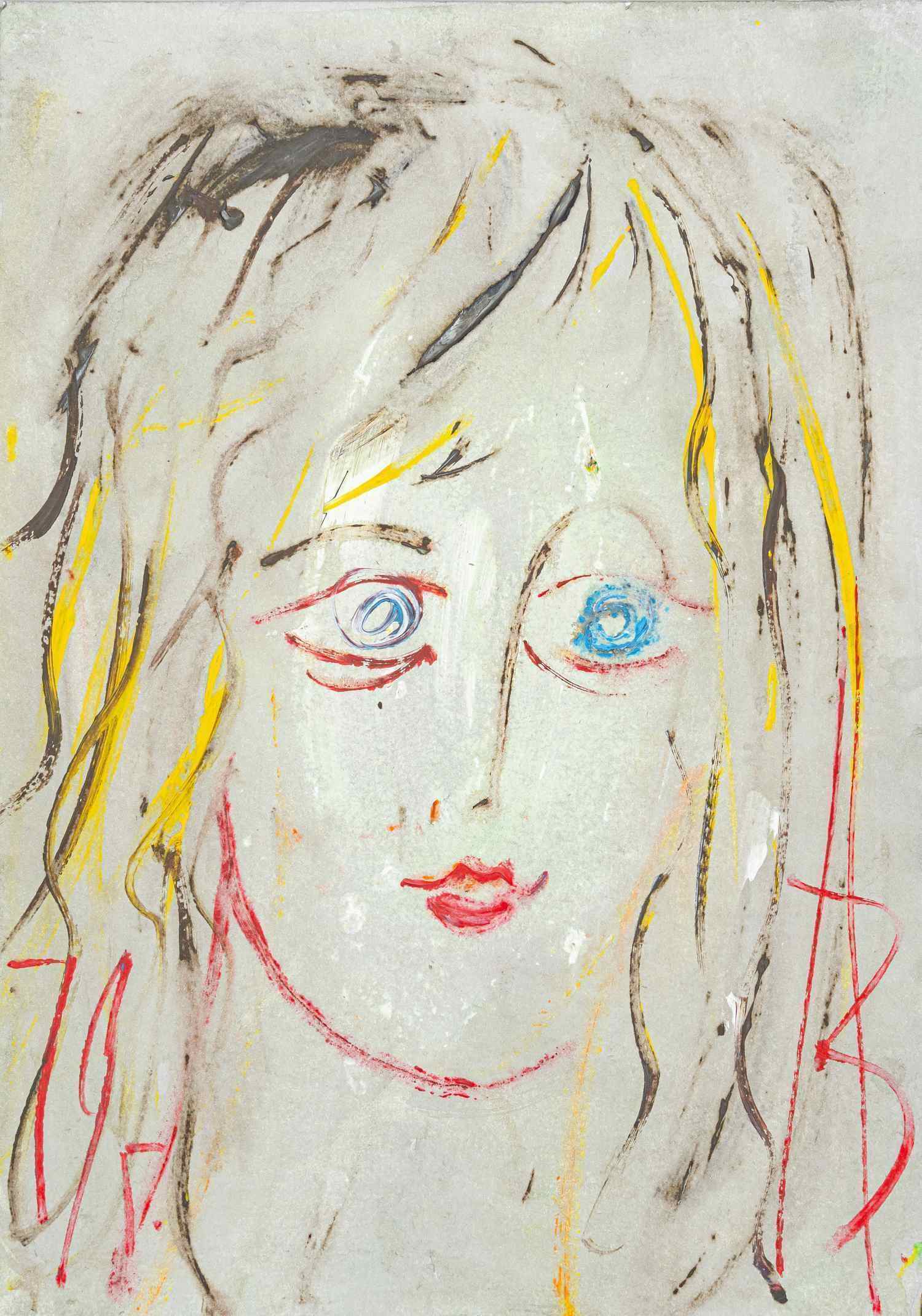 Зверев Анатолий Тимофеевч (?). Портрет девушки с голубыми глазами. 1979.