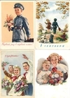 6 открыток «С новым учебным годом! Здравствуй, школа!» СССР, 1950-е - начало 1960-х годов.