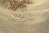 (Крупноформатный портрет с подписью автора) Бергамаско К.И. Портрет дамы. Старинная рама. 1876.