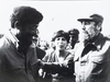 Крупноформатная фотография «Встреча Фиделя Кастро и Джерри Ролингса в Гаване во время визита президента Ганы на Кубу». 1984.