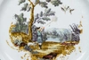 (Подарок Екатерины II графу Григорию Орлову) Тарелка живописная из Охотничьего сервиза.<br>Россия, Императорский фарфоровый завод, 1762 - 1796 годы.