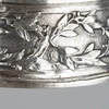 (Фирма Дом) Ваза с рельефным изображением чертополоха и росписью золотом в серебряной оправе. Франция, Нанси, фирма Дом (Daum Nancy), 1890-е гг.