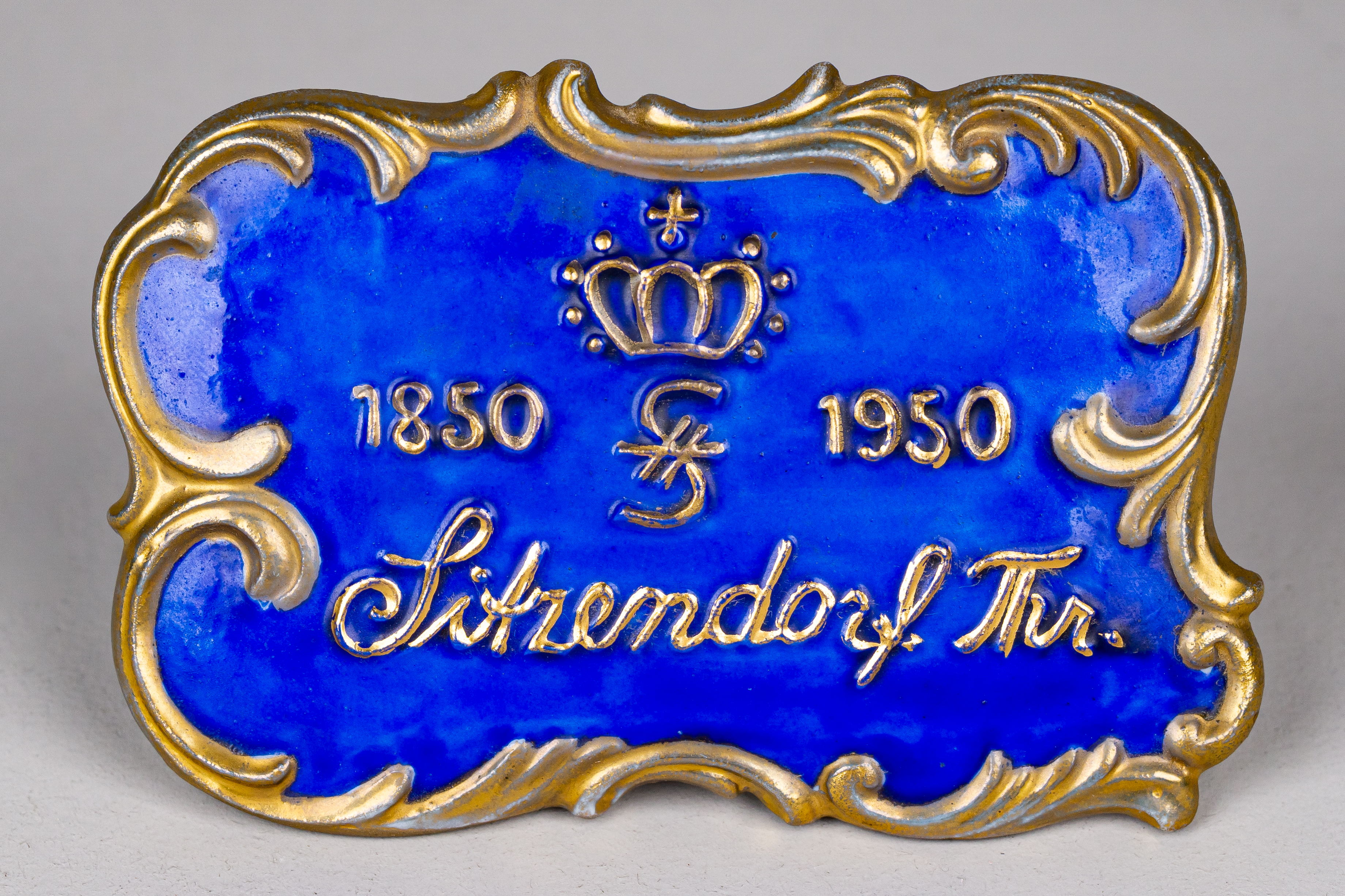 Настольное декоративное панно.<br>Германия, Тюрингия, Зитцендорф, мануфактура Sitzendorf, 1950 г.
