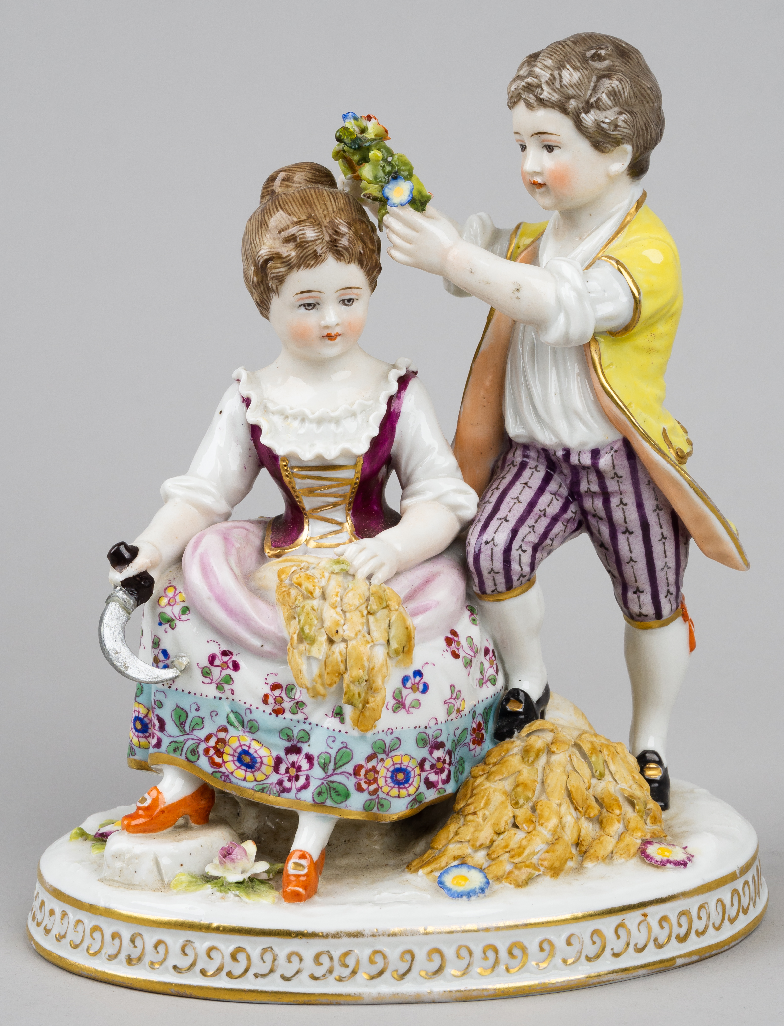 Статуэтка «Царица полей и её поклонник».<br>Германия, мануфактура Frankenthal-Carl Theodor, 1762-1797 годы.