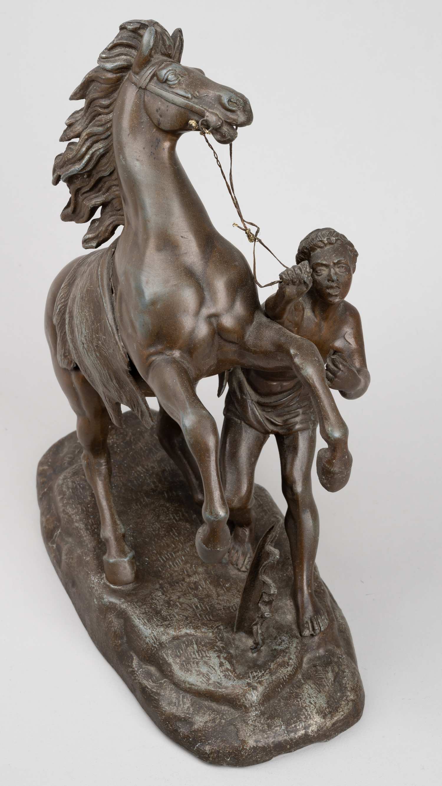 Скульптура «Укротитель коня» по модели Николя Кусту.<br>Западная Европа, конец XIX века.